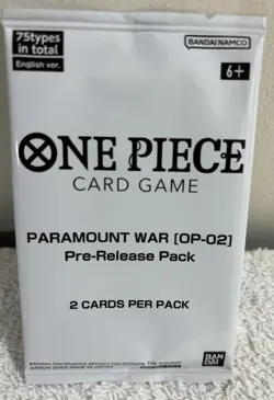 One Piece Card Game Paramount war OP-02 Pre-Release Pack English Version - Image 1