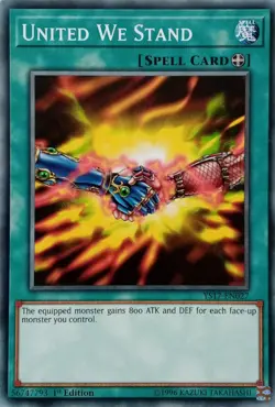 YS17-EN027 UNITED WE STAND COMMON 1ST EDITION YuGiOh CARD - Image 1