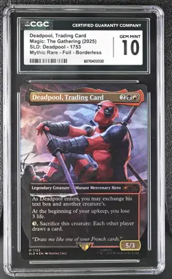 DEADPOOL, TRADING CARD Secret Lair Foil Marvel CGC 10 MTG [Nostalgium] - Image 1
