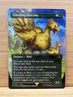 MTG: Final Fantasy - Traveling Chocobo - M 0568 -Borderless - CHOCOBO TRACK FOIL - Image 1