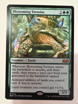 MTG Blossoming Tortoise - Wilds of Eldraine (WOE) NM/M 163 - Image 1