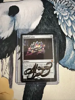 Artist Signed Jeweled Lotus - Image 1