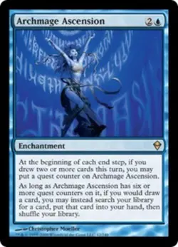 MTG Archmage Ascension - Foil, Light Play, English Zendikar - Image 1