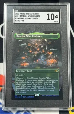 SGC 10 MTG Kamigawa Neon Dynasty #412 Boseiju, Who Endures Borderless FOIL Rare - Image 1