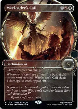 Warleader's Call FOIL BORDERLESS Murders at Karlov Manor Magic MTG NM - Image 1