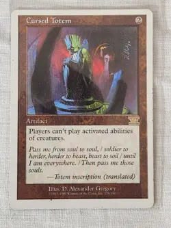 Played Cursed Totem Classic Sixth Edition Mtg Magic the Gathering - Image 1