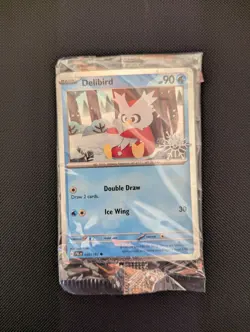 Delibird Holiday Stamp Paldea Evolved 046/193 Pokemon TCG (Sealed) - Image 1
