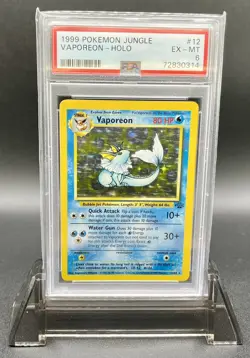 1999 Pokemon Jungle Vaporeon #12 Holo PSA 6 - Image 1