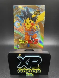 Pikachu Poncho Gold Sparkle Holo Box Hit Cracked Ice Pokemon Goku DBZ - Image 1