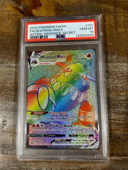 POKEMON 2022 Astral Radiance Secret Full Art HEATRAN VMAX #191 PSA 10 Gem Mint - Image 1