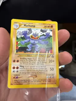Pokemon TCG Machamp 43 WotC Black Star Promo HP/DMG - Image 1
