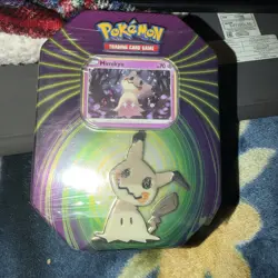 New MIMIKYU Pokemon 2021 Tin FACTORY SEALED 3 Booster Packs + Promo HOLO - Image 1