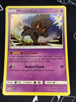 Marshadow SM85 Sun & Moon Holo Black Star Promo Pokemon TCG - LP - Image 1