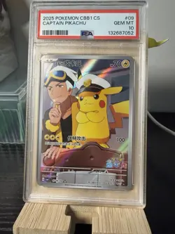Pokemon Captain Pikachu Gem Pk. Vol. 1 CBB1C CHINESE #09 PSA 10 Gem Mint - Image 1