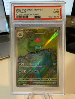 2023 POKEMON MEW EN - 151 ILLUSTRATION RARE #167 IVYSAUR PSA 9 MINT - Image 1