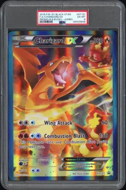 2016 POKEMON XY BLACK STAR PROMO RED & BLUE COLL-TAG FULL ART/CHARIZARD EX PSA 6 - Image 1