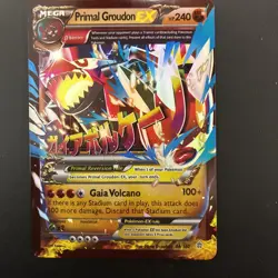 TCG Pokemon Primal Groudon EX (Omega) 86/160 XY - Primal Clash Holo - Image 1