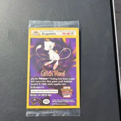 Sealed Pokemon Catch Mew black star promo (Dragonite) w/ gold Warner Bros stamp - Image 1