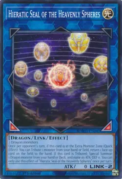 Yugioh! Hieratic Seal of the Heavenly Spheres - SDWD-EN040 - Common - 1st Editio - Image 1