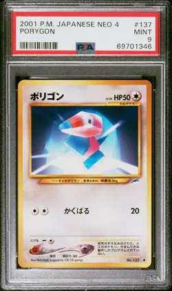 PSA 9 MINT Porygon 137 Japanese Neo Destiny Pokemon Card - Image 1