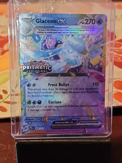 Pokemon Glaceon EX Prismatic Evolutions Stamped Promo Card 026/131 Sealed - Image 1