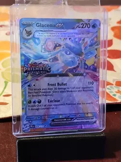 Pokemon Glaceon EX Prismatic Evolutions Stamped Promo Card 026/131 Sealed - Image 5