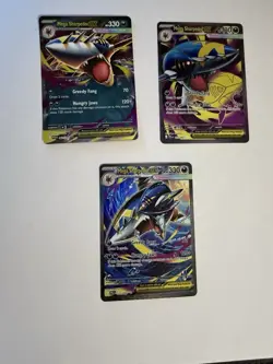 Mega Sharpedo ex 127/094 Me02: Phantasmal Flames Holo Pokemon Sir 3 Card Lot - Image 1