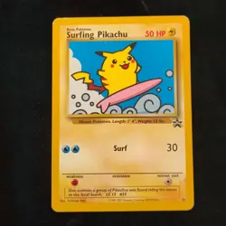 Surfing Pikachu Promo 28 Pokemon Trading Card LP Lightly Played - Image 1