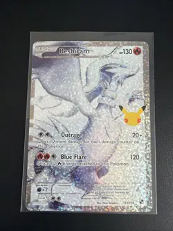 Reshiram 113/114 Celebrations Classic Collection Full Art Holo Pokemon Card NM - Image 1