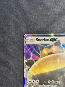 Snorlax GX SM05 Pokemon Full Art Ultra Rare Holo Card Sun & Moon Promo - Image 4