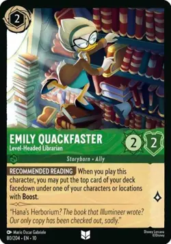 ~ Emily Quackfaster - Level-Headed Librarian ~ NM Cold Foil ~ ~ - Image 1