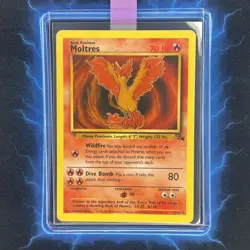 ⭐ Moltres 27/62 ⭐ Original Non Holo Rare Fossil Set Pokemon Card WOTC TCG 1999 - Image 1