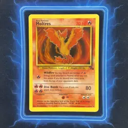 ⭐ Moltres 27/62 ⭐ Original Non Holo Rare Fossil Set Pokemon Card WOTC TCG 1999 - Image 2