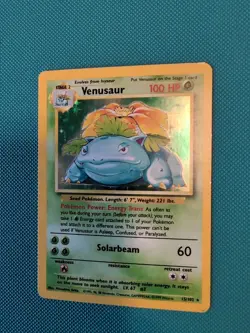 Pokemon TCG Venusaur Base Set Holo Rare Card 15/102 - Image 1