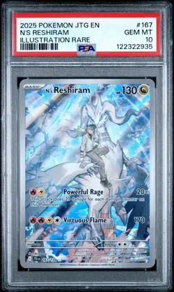 Pokemon TCG Reshiram N's Journey Together Card 167/159 PSA 10 - Image 1