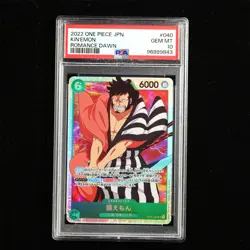 PSA GEM MT 10 2022 ONE PIECE JPN .TCG Card #040 KIN EMON - Image 1