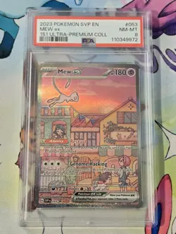 Pokemon Mew EX TCG 151 Promo Card SVP053 PSA 8 NM-MT English - Image 1