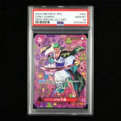 PSA GEM MT 10 2024 ONE PIECE JPN .TCG Card OP09-067 Zoro-Juurou - Image 1