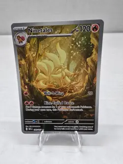 Pokemon Card TCG: Ninetales 199/197 Obsidian Flames Illustration Rare (IR) NM - Image 1