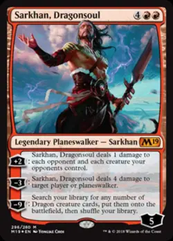 Sarkhan, Dragonsoul -Foil Heavy Play MTG Magic 2019 Core Set - Image 1