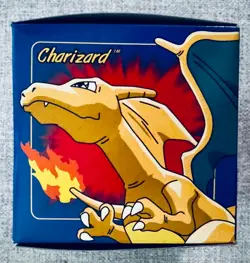 23K Gold Plated CHARIZARD Trading Card 1999 Burger King Pokemon Ball Blue SEALED - Image 2