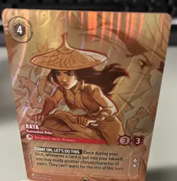 Disney Lorcana TCG Raya Kumandran Rider Enchanted Holo Card 214/204 Azurite Sea - Image 3