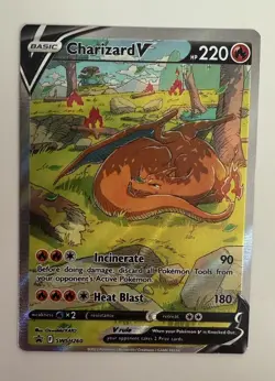 Pokemon Card Charizard V - SWSH260 Black Star Promo Ultra Premium - Image 1