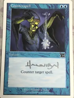 Counterspell Hannibal King 6th Edition LP Signed/Autographed MTG - Image 1