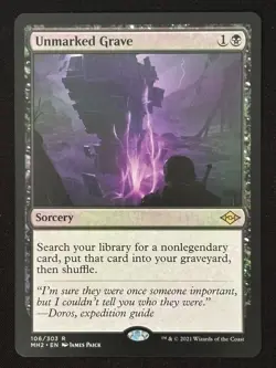 1x MTG Unmarked Grave - Modern Horizons 2 (MH2) #106 - Magic the Gathering - Image 1