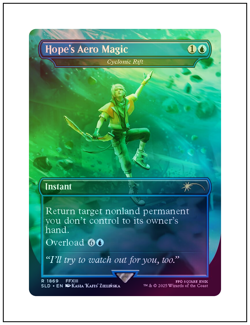 1x Hope's Aero Magic - Cyclonic Rift Foil Secret Lair Final Fantasy Magic MTG NM - Image 1