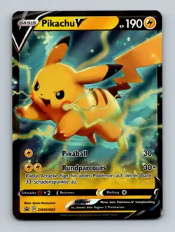 Pikachu V SWSH063 DE - Promo - Ultra Rare - Holo - Pokemon Karte - Image 1