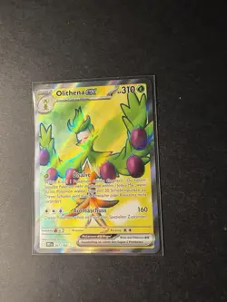 Pokemon Karte Olithena EX 207/182 Ewige Rivalen Full Art Holo Near Mint Deutsch - Image 2
