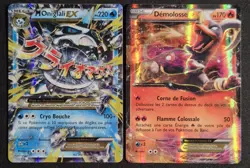 2 CARTES POKEMON - ONIGLALI/DEMOLOSSE - XY IMPULSION TURBO #35 & 21 FR - EX/NM - Image 1