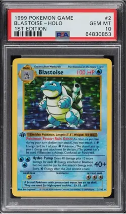 PSA 10 Blastoise 1st Edition Shadowless - Gem Mint - Iconic 1999 WOTC Pokemon - Image 1